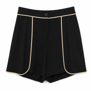 Short saia feminino preto