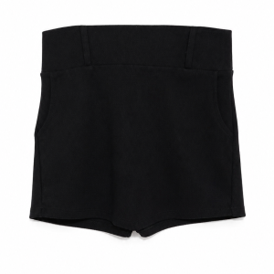 Short feminino preto de cintura alta