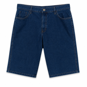 Bermuda jeans feminina azul-escuro