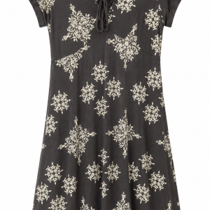 Vestido estampado preto