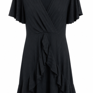 Vestido preto transpassado