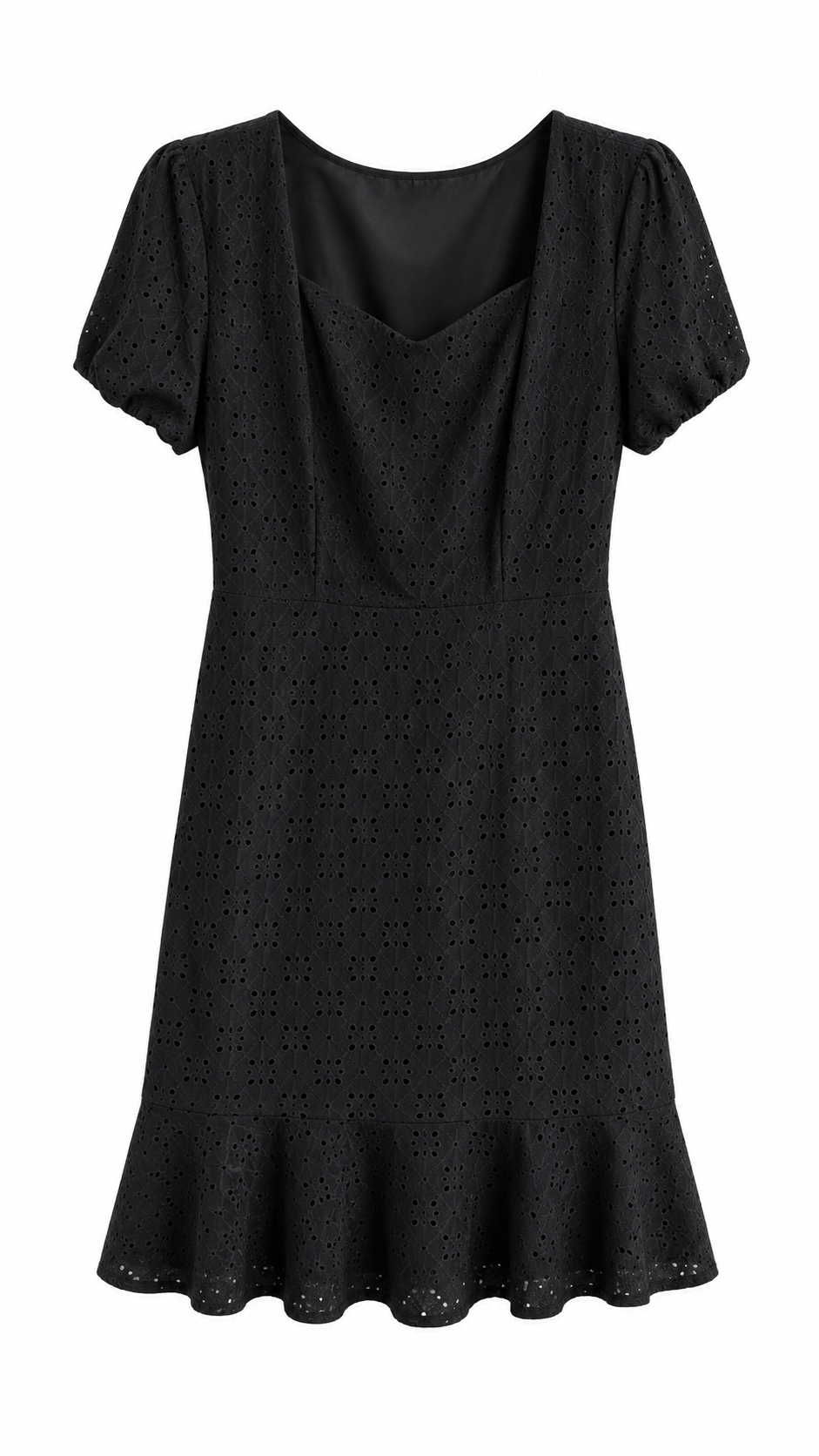 Vestido preto em laise