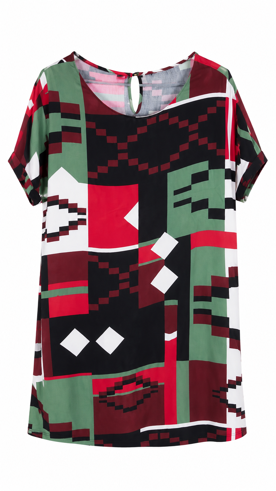 Blusa estampada geométrica