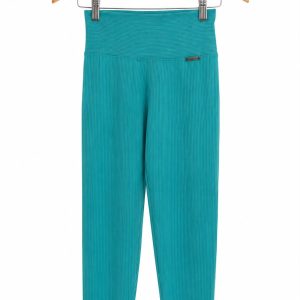 Legging fitness feminina na cor verde turquesa
