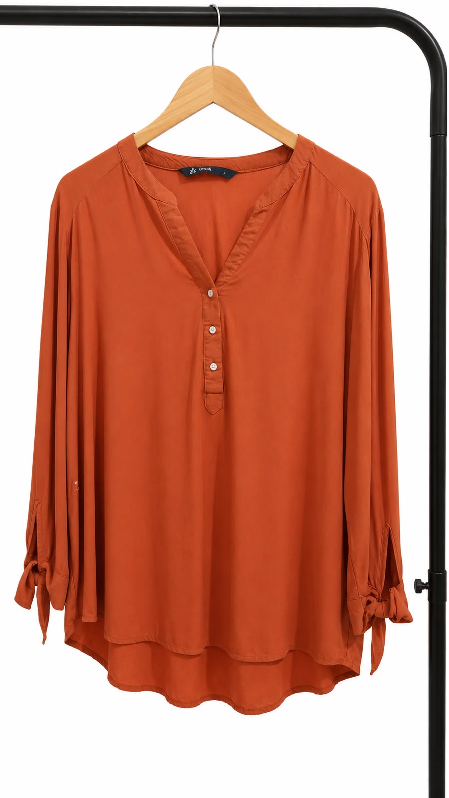 Blusa feminina social na cor terracota
